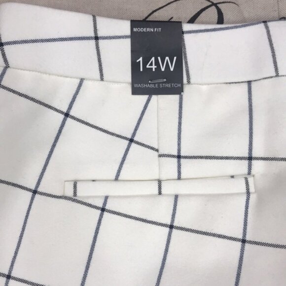 Amanda & Chelsea Windowpane Ponte Trousers PLUS - Picture 9 of 12